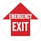 Brady Emergency Exit Floor Sign, 17 in H, 17 in W, Vinyl, Circle, English, 49067 49067 - alternate 1